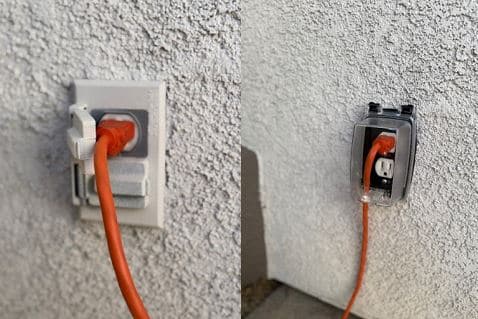 Before After Electrical Bubble Cover Plugs