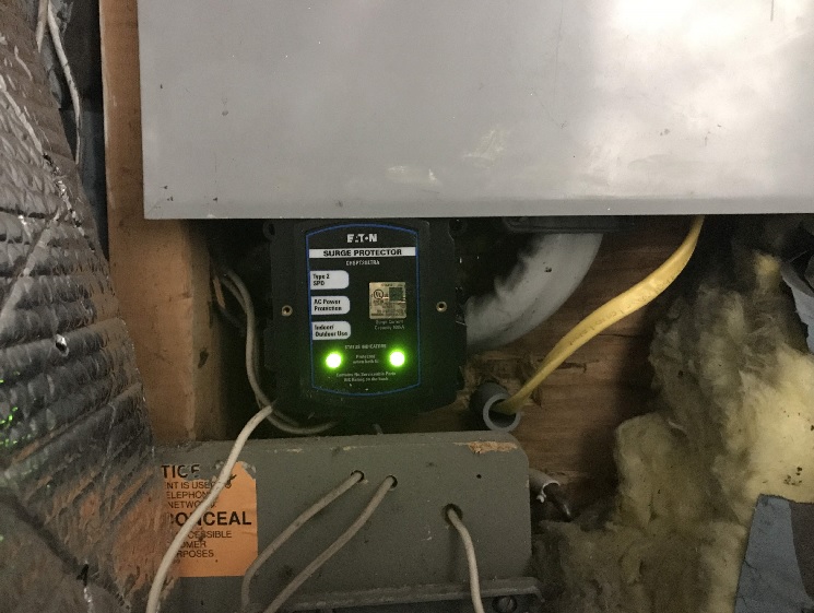 Surge Protector Installed in Electrical Panel