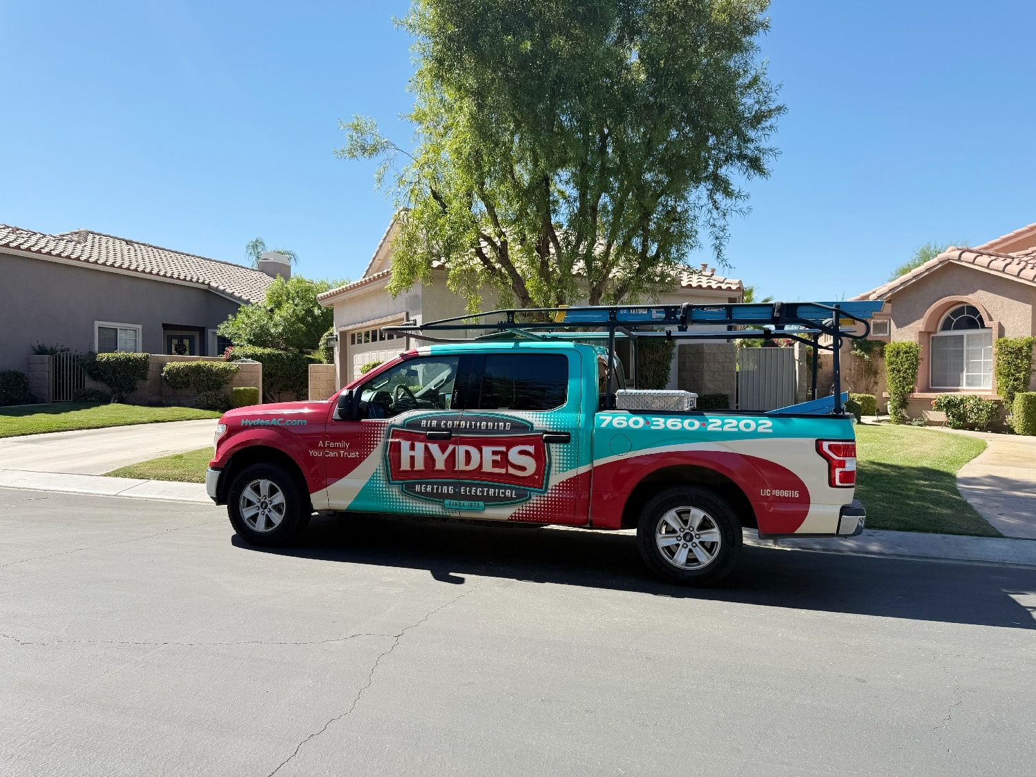 Hydes Electrical Truck in Palm Springs